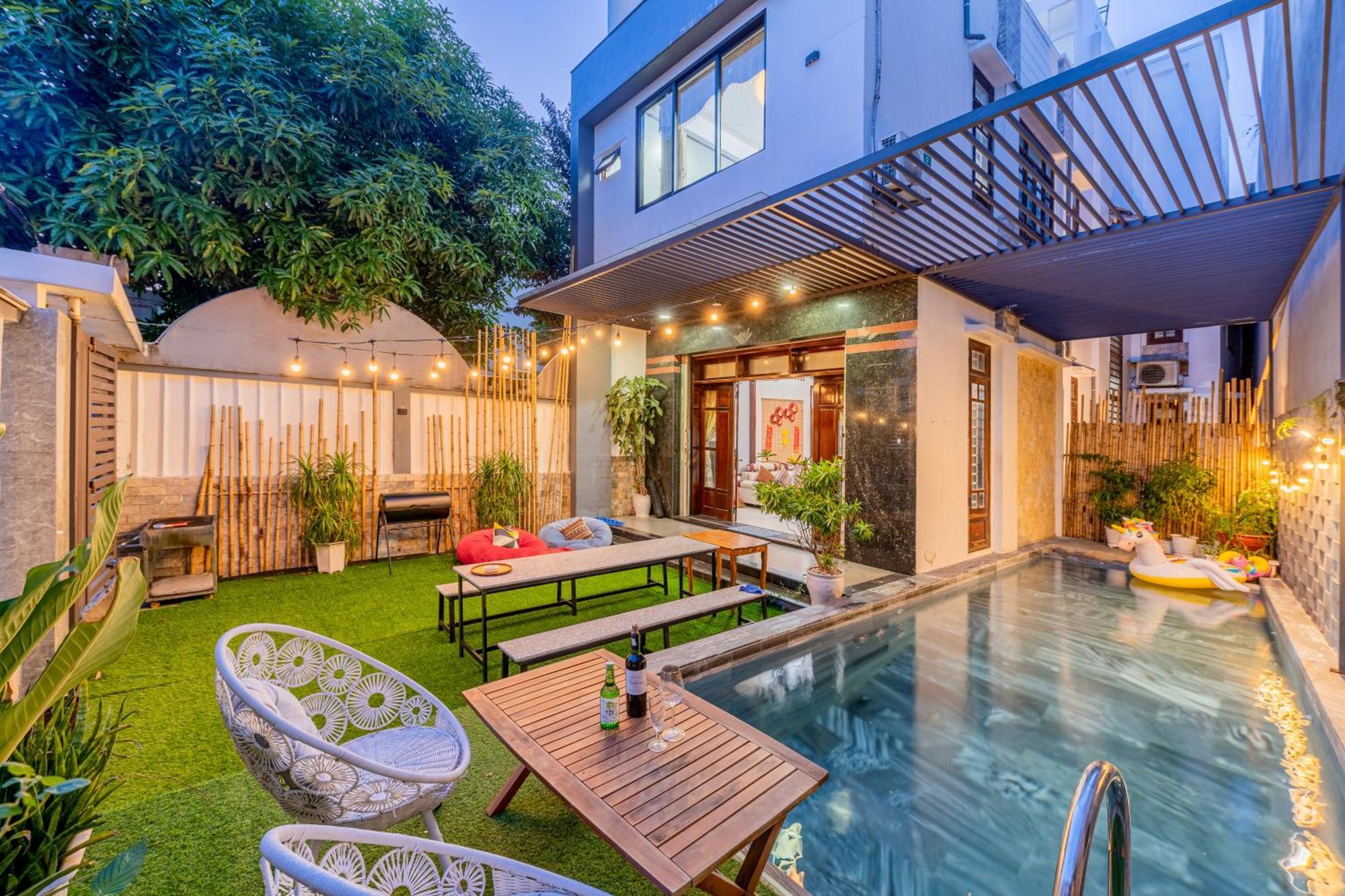 Hm Villa - Free Pick-Up My Khe Beach Da Nang Luaran gambar